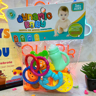 5 PCS - CUTE BABY RATTLE SET